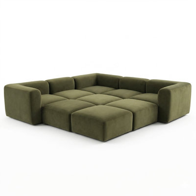 Canapé modulaire surdimensionné 9 pièces Modern