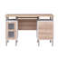 Bureau de direction en bois Chinonye avec plateau pour clavier, station de chargement intégrée, armoire de rangement et 3 tiroirs-318066520