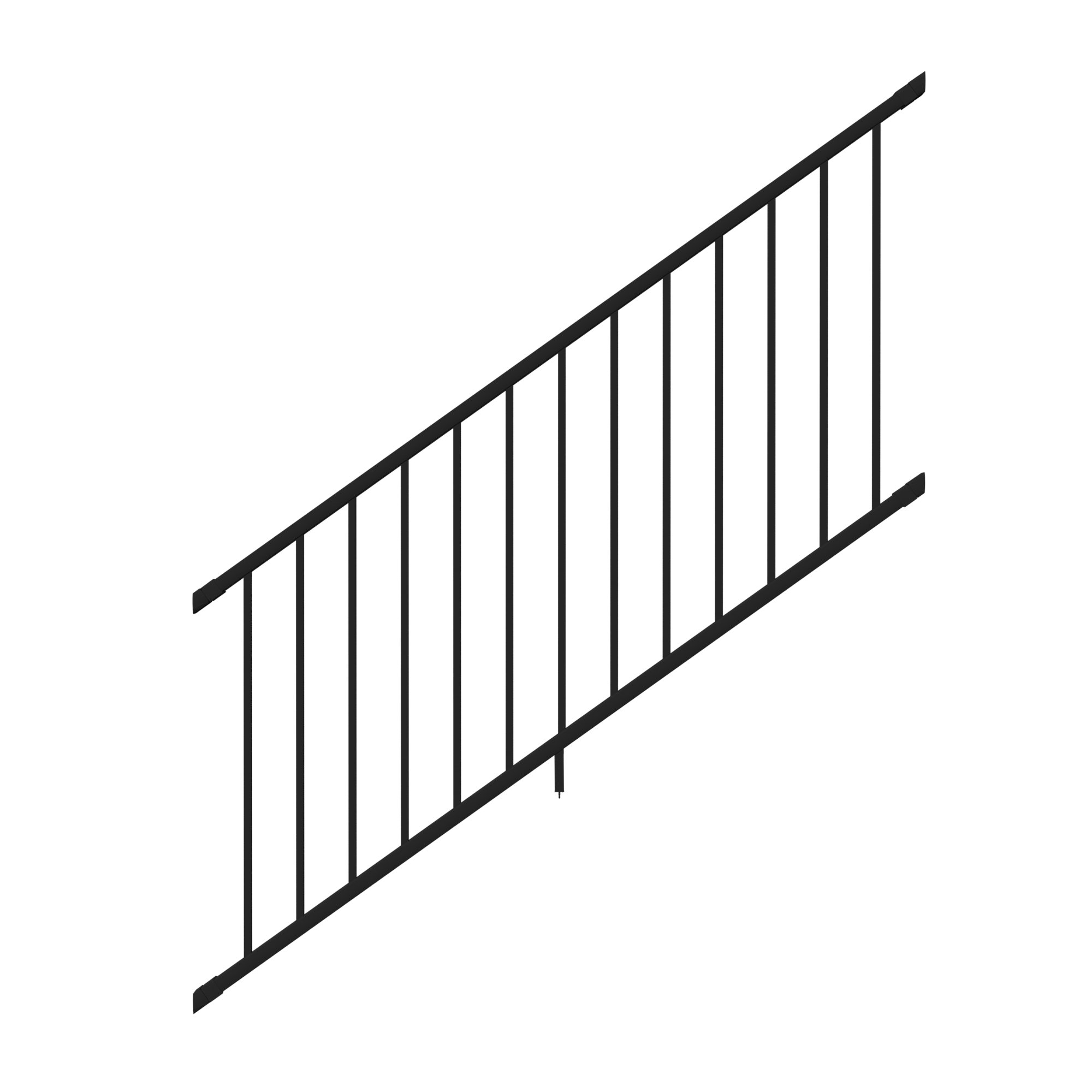 Deckorators Rapid Rail Textured Black Aluminum Stair Railing Kit (Posts