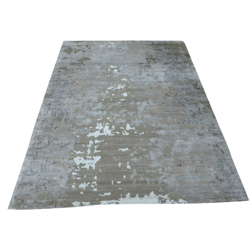 Tapis de surface à la main 9 pi 1 po x 12 pi 1 po one-of-kind noué la