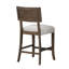 Ensemble de 2 chaises rembourrées en noyer foncé et gris clair