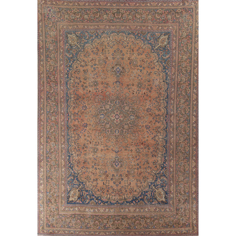 Tapis de salon en laine patiné 10x13