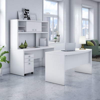 Ensemble de bureau rectangulaire 4 pièces Echo