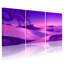 Scénario et paysages urbains, paysage de désert mauve avec vagues abstraites, ensemble de 3 impressions sur toile-1557526587