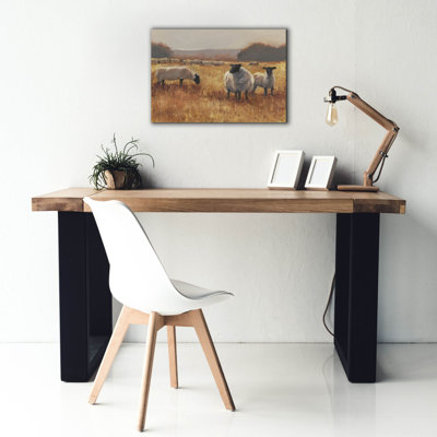  «Grazing At Sunset 2» par Ethan Harper, art mural sur toile, 26 po x 18 po