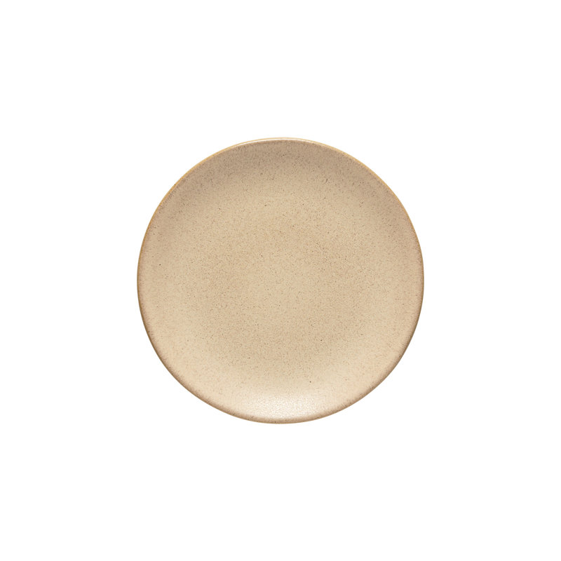 Arenito Handmade Eco Gres Amarela Salad/Dessert Plate, Champagne Yellow