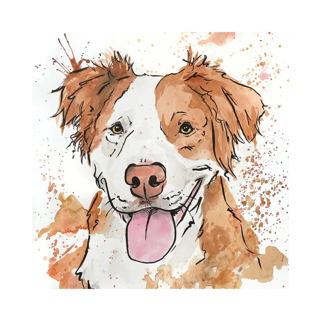Gleeful Ginger Spaniel by - Art Prints on