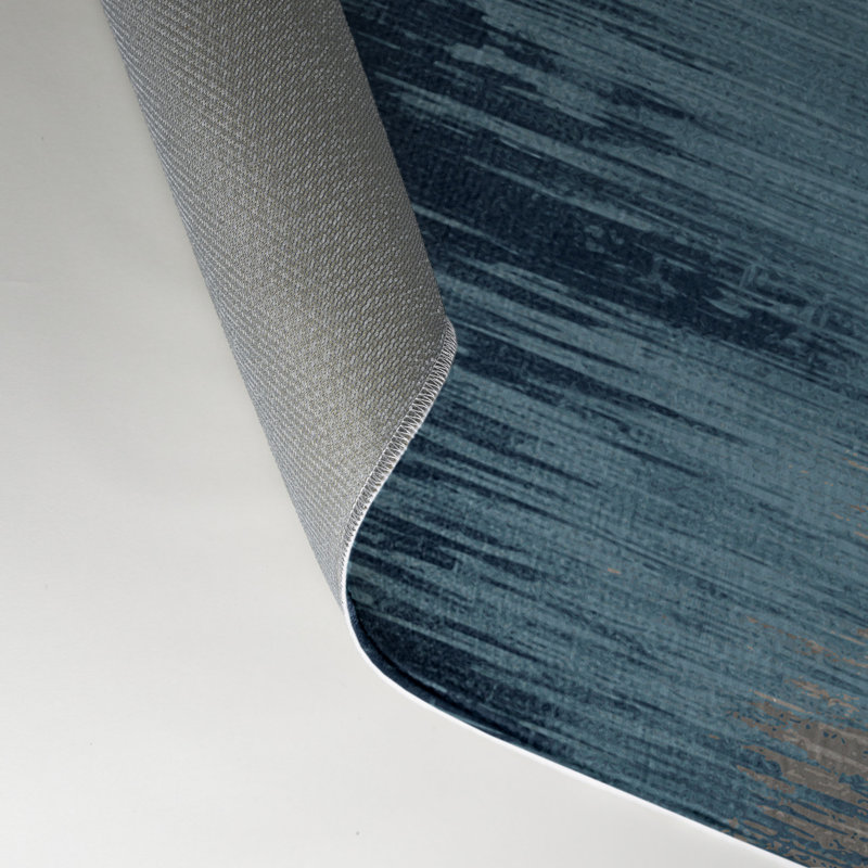 Tapis intérieur et extérieur gris Watercolor, Rectangle 9 pi x 12 pi