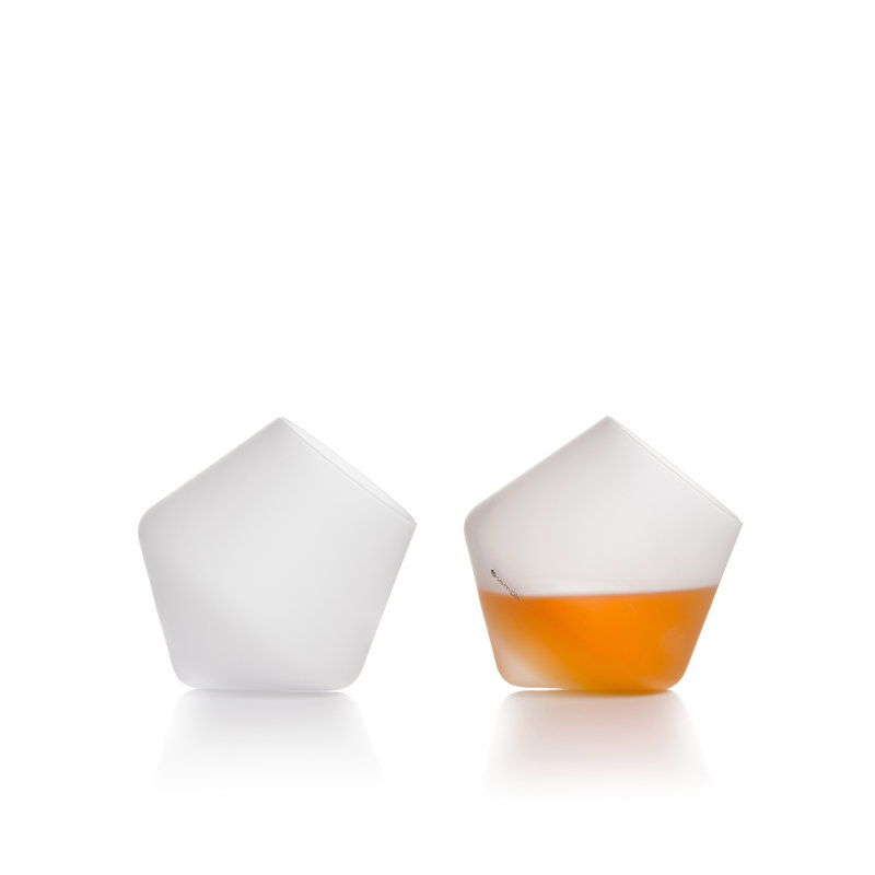 Ice Handmade Crystal Whiskey Glass, Frosted