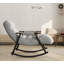 Chaise berçante pliante, chaise berçante rembourrée-558483942