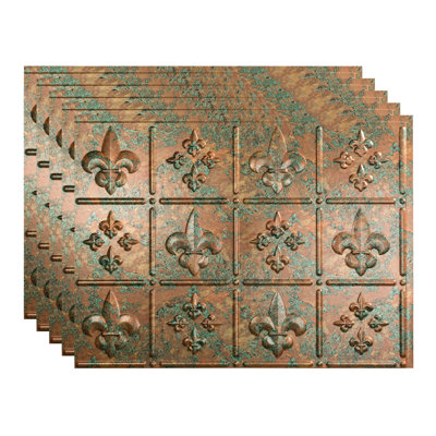 Ensemble de dosseret décoratif en vinyle FASÄDE Fleur de Lis 15 pieds carrés