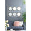 Décoration murale en miroir - or et blanc, design moderne, 15,75 x 42,42 pouces décor avec miroirs, cadre blanc, touche contemporaine,
