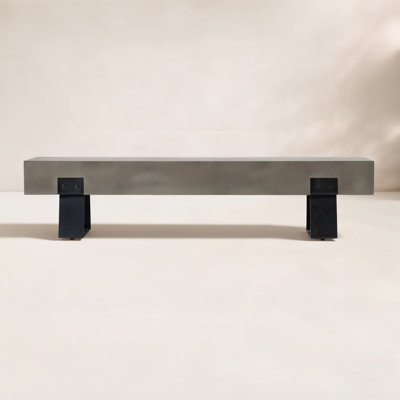 Hobbes 75'' Concrete Outdoor Bench