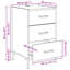 40cm W Manufactured Wood Bedside Table-508761755