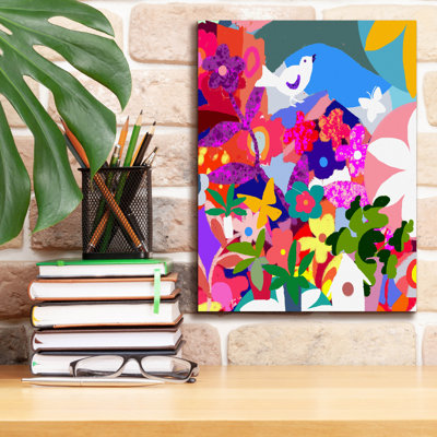 «Chirper Bird on Canvas» par Holly McGee, reproduction