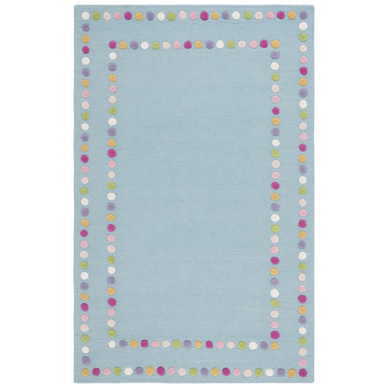 Safavieh Kids Hand Tufted 85% Wool And 15% Cotton With Latex Rug, Square 5'