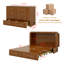 Grand lit escamotable moderne avec tiroirs de rangement et chargeur, bois massif, matelas inclus, assemblage facile en 60 minutes