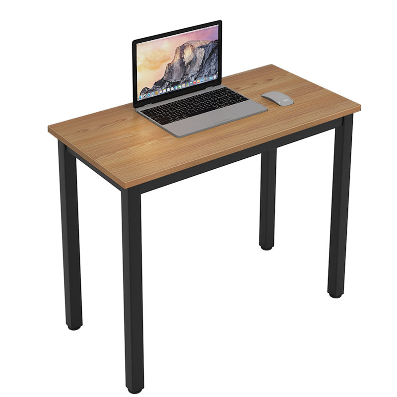 Bureau d'ordinateur Pauljohn, Teck, Noir, H 29,53 po x l 31,5 po x P 15,75 po