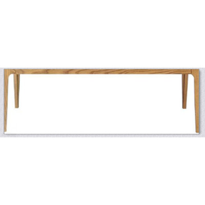 Table basse Gwynn avec plateau en verre givré au fini naturel, durable et élégante pour les espaces de vie modernes