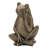 12''H MGO Bronze Sitting Frog Statue