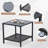 3 Pieces Patio Outdoor Furniture Set with 2-Tier Coffee Table-1138464650