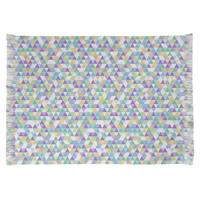 Triangle bleu/vert/jaune Tapis décoratif