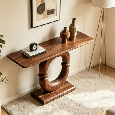 Minimalist style solid wood console table
