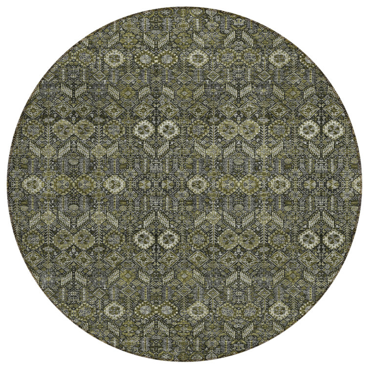 Benninger Washable Floral Indoor / Outdoor Rug