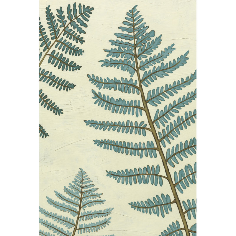 Blue Fern Trio I by June Erica Vess - Wrapped Canvas Print, 46cm H x 30cm W