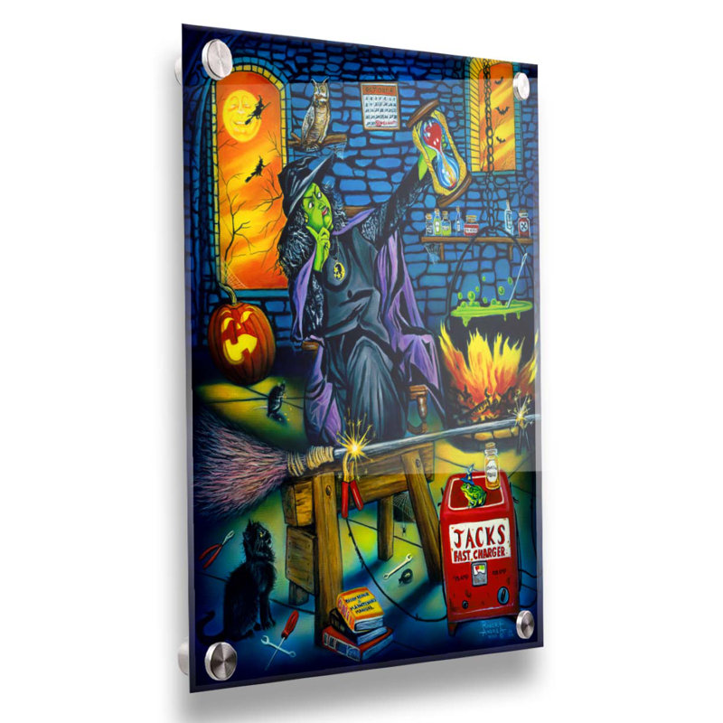 «Halloween à moitié chargé» par Robert Andrea, Plastique / acrylique, H 9 po x l 12 po