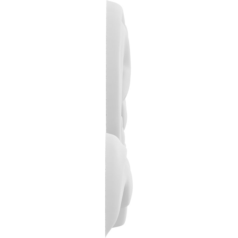 Rosette cheviot, H 4,5 po x l 6 po x P 0,5 po