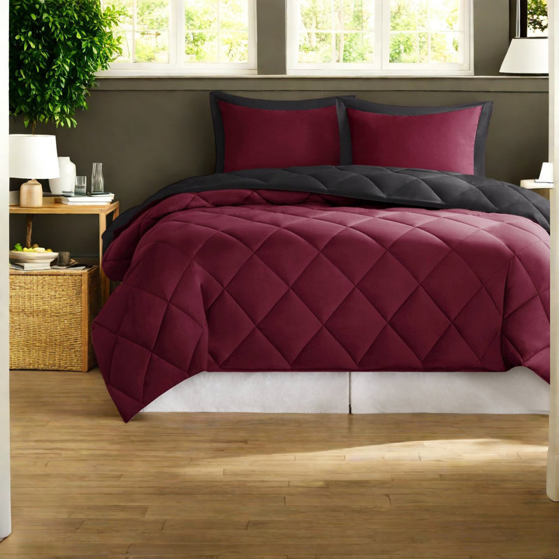 Ensembles de literie réversible confortables, microfibre simple TG, design moderne