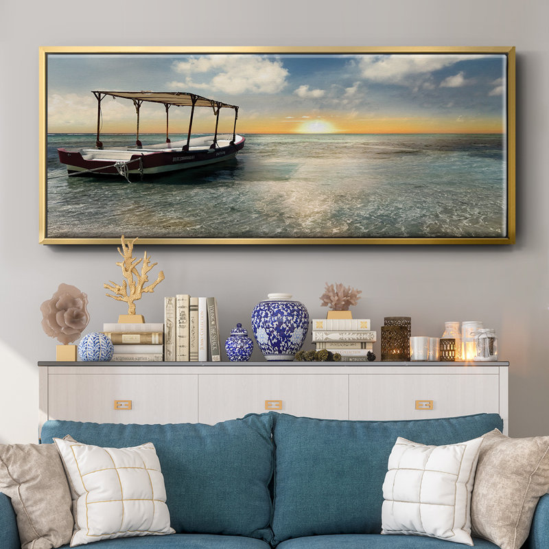 Costa Maya Sunset - toile encadrée 19354WC, H 8 po x l 20 po x P 1,5 po, Or