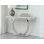 Monroe 47"Rectangular Marble with Rounded Base Console Table 