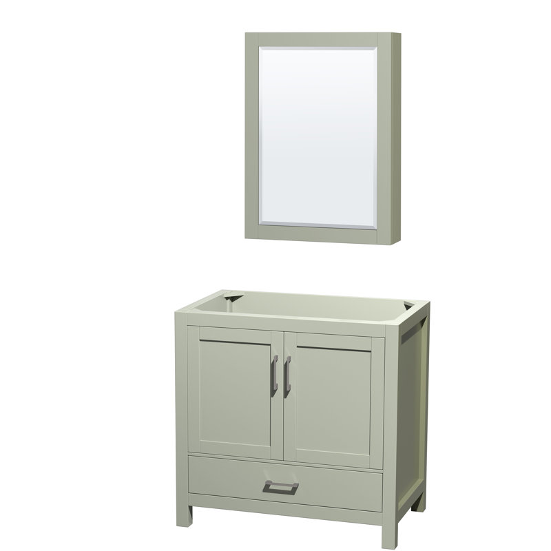 Sheffield 36" Single Bathroom Vanity Base Only, Light Green