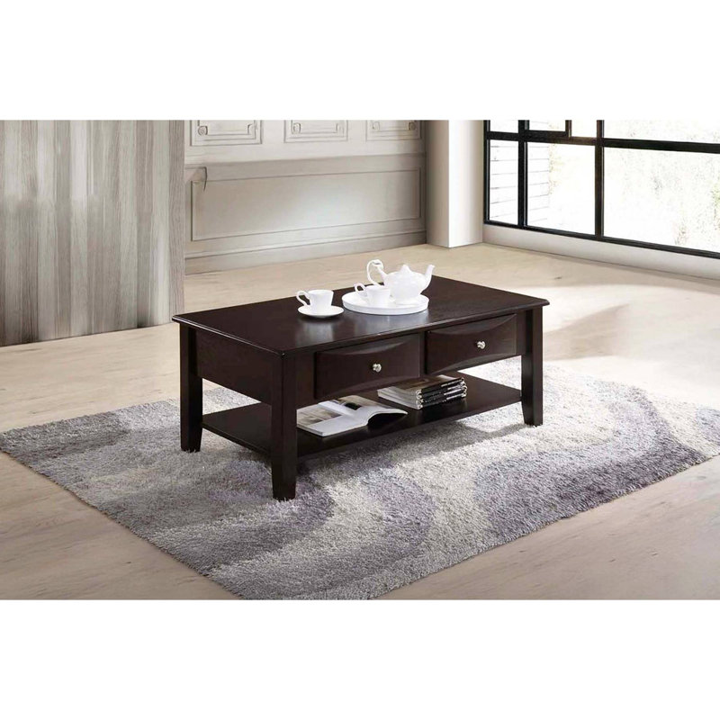 Ensemble de tables d'appoint 4 pièces pour salon et table basse 2 tables de bout avec tiroirs classiques