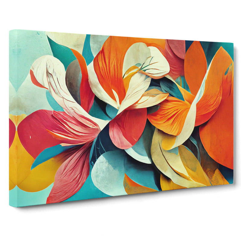Floral Abstract Art Vol.2 - Wrapped Canvas, 35cm H x 50cm W x 3cm D
