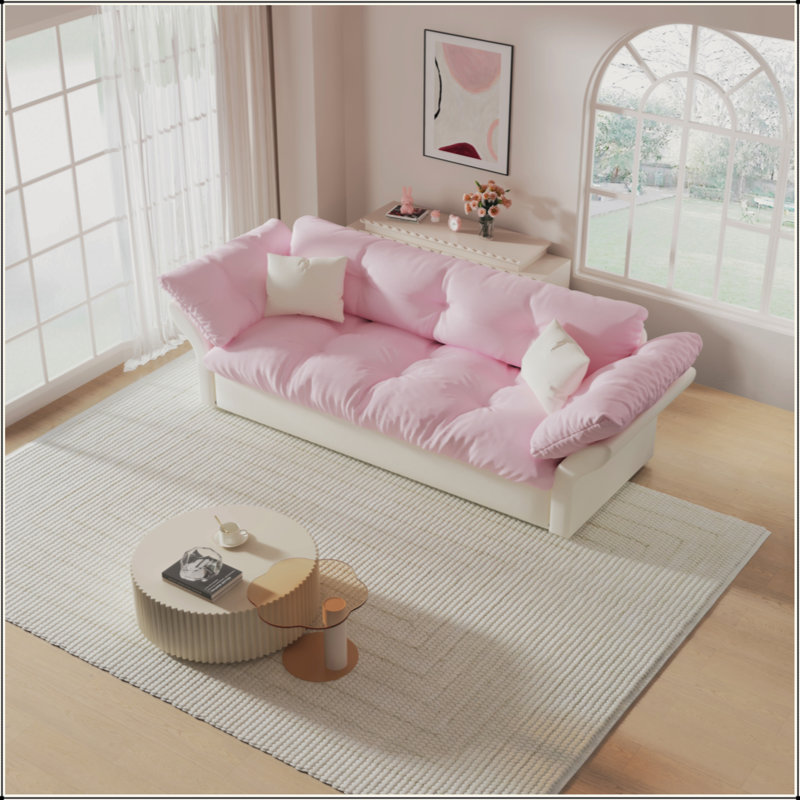 3-in-1 Convertible Pull Out Sofa Bed, Velvet Loveseat Sleeper with 2 Pillows, Modern Tufted Sofa Couch for Living Room Bedroom
