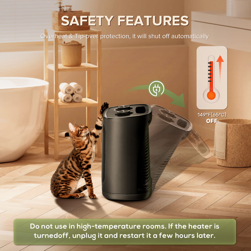 COWSAR 1500w/950w Etl Certified Small Heater With Thermostat, Electric Portable Small Space Heater Variant Product Name,Black