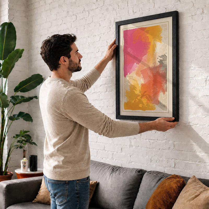Watercolour Flow Abstract - Print, A4 - 29.7 x 21.0 cm, White