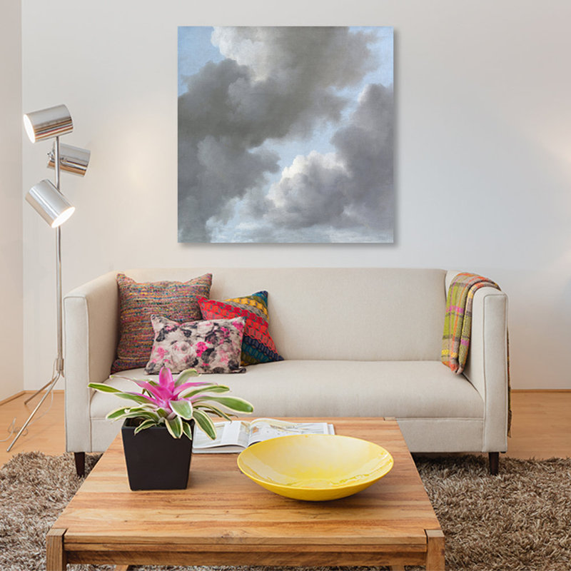 Sophia Mann Cloud Study II - Reproduction d'art sur toile tendue avec châssis, H 37 po x l 37 po x P 1,5 po, Toile tendue