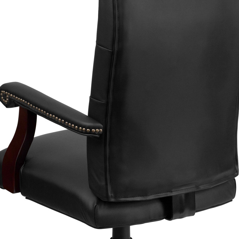 Martha Washington Executive High-Back Black LeatherSoft Swivel Chair