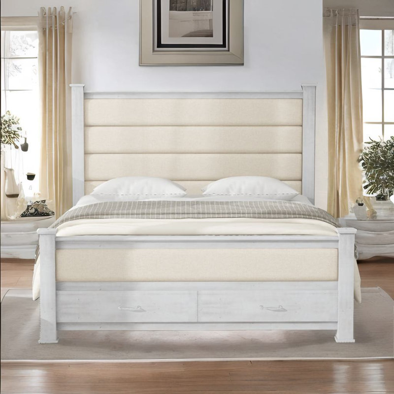 Cadre en bois grand format Illene, Blanc