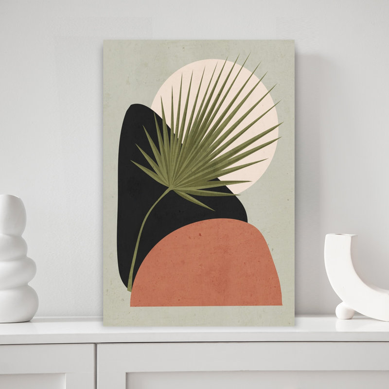 «Boho Desert Palm», impression d'art mural abstrait, minimaliste, moderne, nature, tropical, 18" H x 12" W