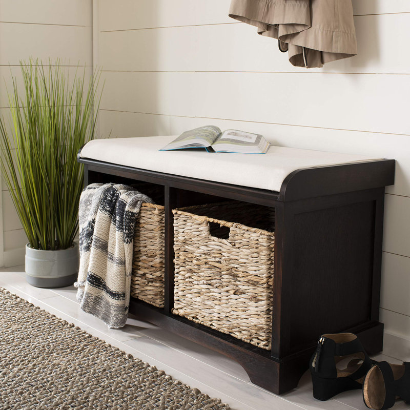 Banc de rangement pour chaussures, Brun