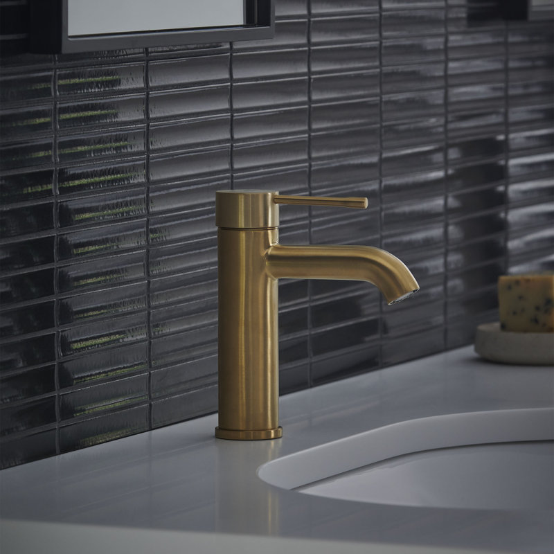 Essence New Single Hole Bathroom Faucet with Drain Assembly, Matte Black