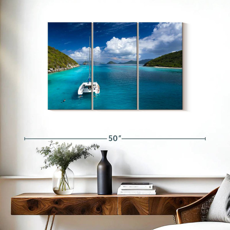 Mehar Lovango Cay Catamaran, 24" H x 38" W