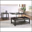 Table basse à plateau relevable gris