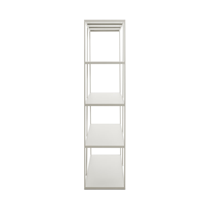 NeedWant Etagere Bookcase, Putty, (4 Shelves) 73" H x 42" W x 19" D