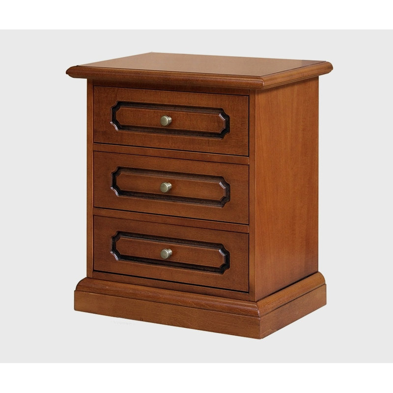 Didona 53 cm W Bedside Table, Brown